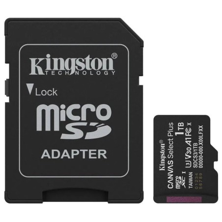 Kingston MicroSDXC karta 1TB Canvas Select Plus, U3, V30, A1, SD Adaptér