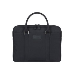 dbramante1928 Stelvio Slim Laptop Bag PURE - Brašna na notebook - 14" - černá, kování s povrchovou úpravou stříbra