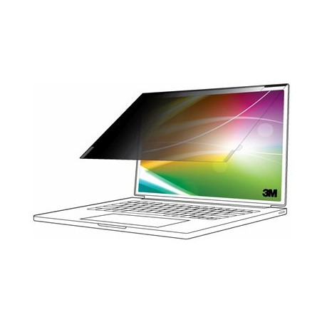 3M Bright Screen Privacy Filter - Filtr pro zvýšení soukromí k notebooku - jasná obrazovka - odstranitelné - flip/lepidlo - 16"