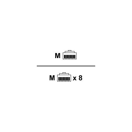 Cisco - Sériový kabel RS-232 - HD-68 (M) do RJ-45 (M) - 3 m - pro Cisco 1801, 1802, 1803, 1811, 1812, 2801, 2811, 2821, 2851