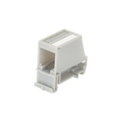 Panduit MINI-COM - Zásuvka pro montáž na DIN lištu - mezinárodní šedá - 1 port