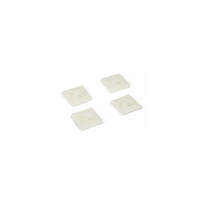 StarTech.com 100 Pack Cable Tie Mounts with Adhesive Tape for 0.13 in. (3.2 mm) Wide Ties, Nylon/Plastic Zip Tie Mounts