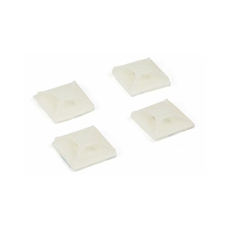 StarTech.com 100 Pack Cable Tie Mounts with Adhesive Tape for 0.13 in. (3.2 mm) Wide Ties, Nylon/Plastic Zip Tie Mounts