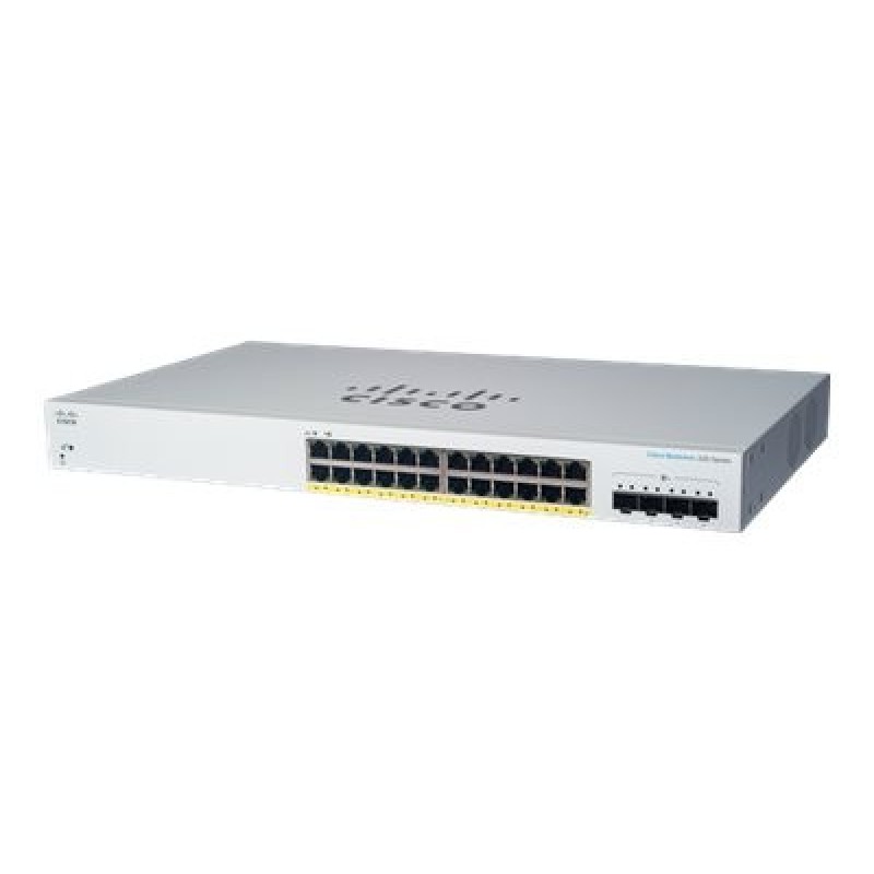 Cisco Business 220 Series CBS220-24FP-4X - Prepínac - inteligentní - 24 x 10/100/1000 (PoE+) + 4 x 10 Gigabit SFP+ (uplink)