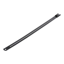 StarTech.com 9"(22cm) Metal Cable Ties, 1/4"(7mm) wide, 2-1/4"(55mm) Bundle Dia. 100lb(45kg) Tensile Strength, Nylon Coated 316