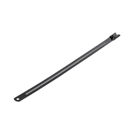 StarTech.com 9"(22cm) Metal Cable Ties, 1/4"(7mm) wide, 2-1/4"(55mm) Bundle Dia. 100lb(45kg) Tensile Strength, Nylon Coated 316