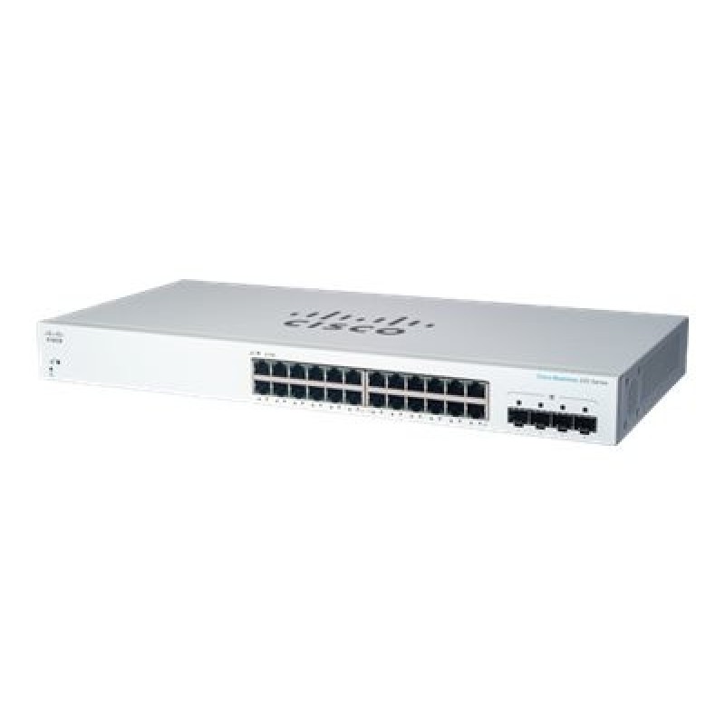 Cisco Business 220 Series CBS220-24T-4G - Přepínač - inteligentní - 24 x 10/100/1000 + 4 x Gigabit SFP (uplink) - Lze montovat