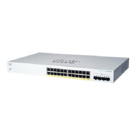 Cisco Business 220 Series CBS220-24P-4X - Prepínac - inteligentní - 24 x 10/100/1000 (PoE+) + 4 x 10 Gigabit SFP+ (uplink)