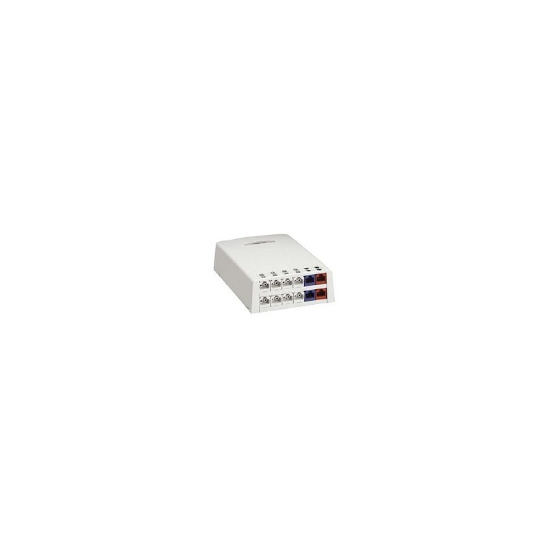 Panduit MINI-COM Multi-Media/Fiber Surface Mount Box - Krabice k upevnění na povrch - arktická bílá - 12 portů