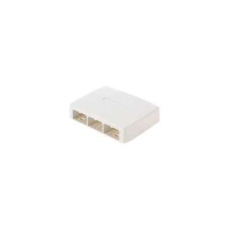Panduit MINI-COM - Krabice k upevnění na povrch - arktická bílá - 6 portů