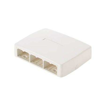 Panduit MINI-COM - Krabice k upevnění na povrch - bílá - 6 portů