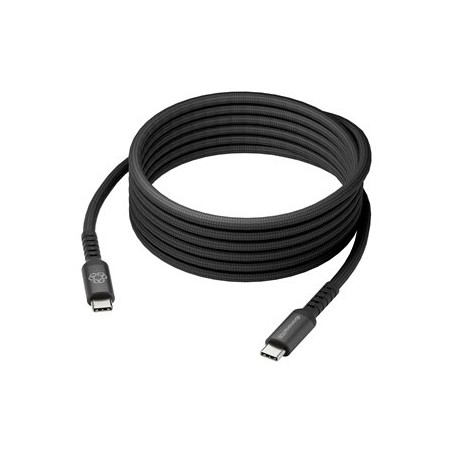 dbramante1928 IT - USB kabel - USB-C (M) do USB-C (M) - 3 m - USB napájení (100W), pletený kabel - černá