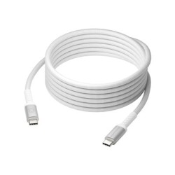 dbramante1928 IT - USB kabel - USB-C (M) do USB-C (M) - 3 m - USB napájení (100W), pletený kabel - bílá