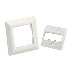 Panduit German Faceplate and Adapter Kits - Kryt zásuvky - arktická bílá - 3 porty