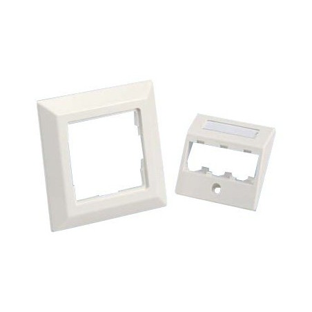 Panduit German Faceplate and Adapter Kits - Kryt zásuvky - arktická bílá - 3 porty