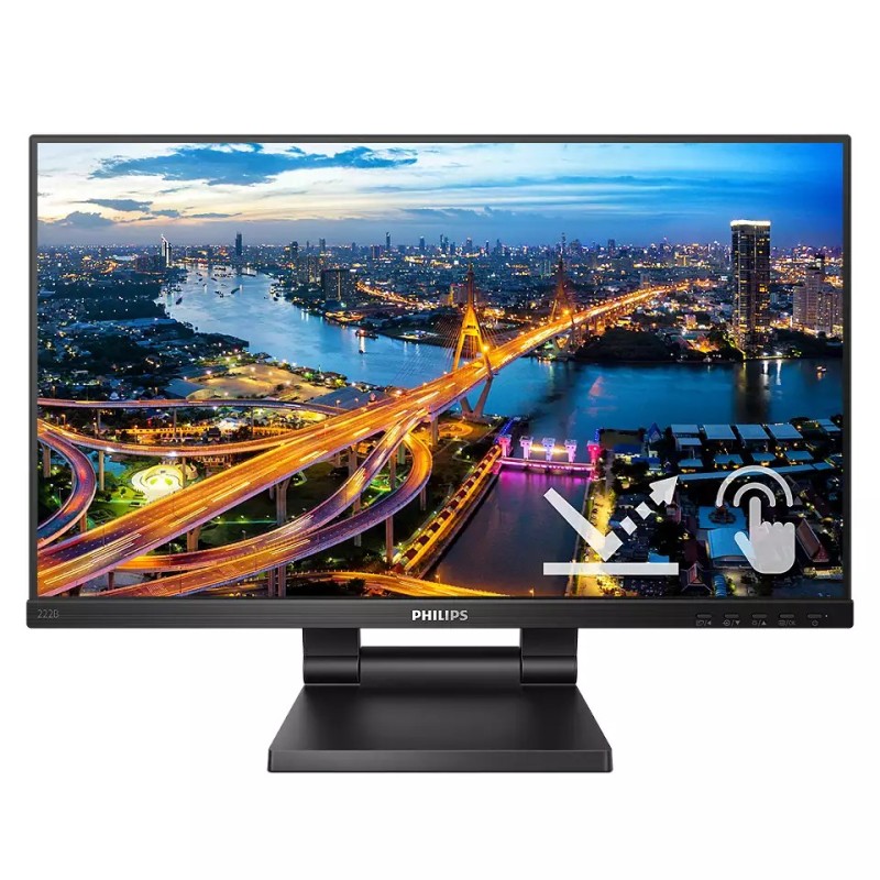 Philips MT 21,5" 222B1TC - 1920x1080,IPS,75Hz,Dotykový,D-Sub,HDMI,DP,USBhub,Repro