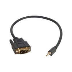 C2G Velocity DB9 Male to 3.5mm Male Adapter Cable - Sériový kabel - DB-9 (M) do mini-phone stereo 3.5 mm (M) - 46 cm