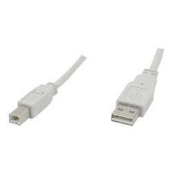 C2G 16.4ft USB to USB B Cable - USB A to USB B - USB 2.0 - White - M/M - Kabel USB - USB (M) do USB typ B (M) - USB 2.0 - 5 m