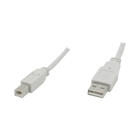 C2G 16.4ft USB to USB B Cable - USB A to USB B - USB 2.0 - White - M/M - Kabel USB - USB (M) do USB typ B (M) - USB 2.0 - 5 m