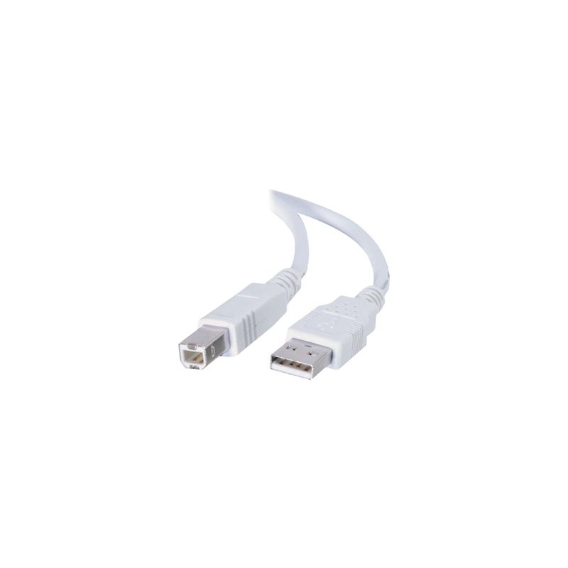 C2G 3.3ft USB to USB B Cable - USB A to USB B - USB 2.0 - White - M/M - Kabel USB - USB (M) do USB typ B (M) - USB 2.0 - 1 m