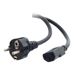 C2G 2.5m 14 AWG European Power Cord (CEE7/7 to IEC320C13) - Elektrický kabel - power CEE 7/7 (M) do power IEC 60320 C13 - 2.5 m