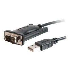 C2G 5ft USB to Serial Cable - USB to DB9 Serial RS232 Cable - M/M - Sériový adaptér - USB - RS-232 - černá