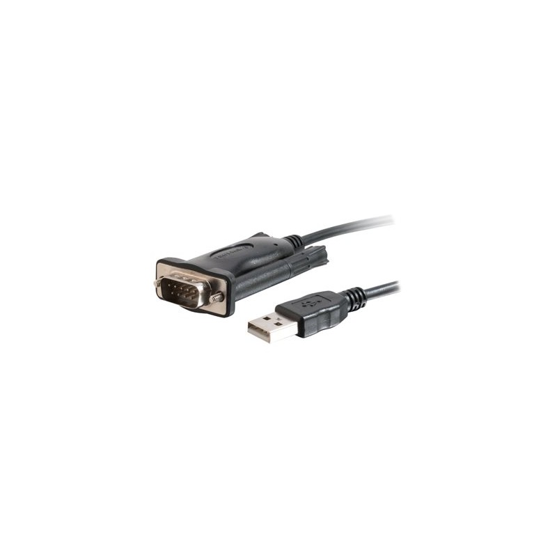 C2G 5ft USB to Serial Cable - USB to DB9 Serial RS232 Cable - M/M - Sériový adaptér - USB - RS-232 - černá