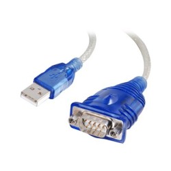 C2G 1.5ft USB to Serial Cable - USB to DB9 Serial RS232 Cable - M/M - Sériový adaptér - USB - RS-232 - modrá