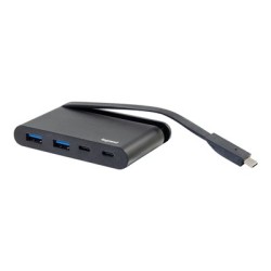 C2G USB C Hub - USB A x 2, USB C and Power Delivery - Rozbočovač - 2 x SuperSpeed USB 3.0 + 2 x USB-C - desktop