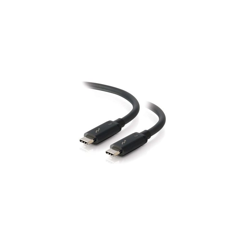 C2G 3ft Thunderbolt 3 Cable - USB C Thunderbolt 3 Cable - 100W Power Delivery - 20Gbps - Black - M/M - Kabel Thunderbolt