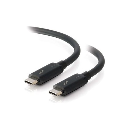 C2G 3ft Thunderbolt 3 Cable - USB C Thunderbolt 3 Cable - 100W Power Delivery - 20Gbps - Black - M/M - Kabel Thunderbolt