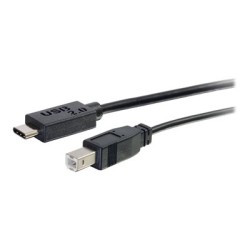 C2G 6ft USB 2.0 USB-C to USB-B Cable M/M - Black - USB kabel - USB typ B (M) do USB-C (M) - USB 2.0 - 1.83 m - černá