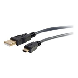 C2G Ultima - Kabel USB - USB (M) do mini-USB typ B (M) - USB 2.0 - 3 m - lisovaný - uhlově šedá