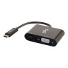 C2G USB C to VGA Adapter with Power Delivery - Externí video adaptér - USB-C - VGA - černá