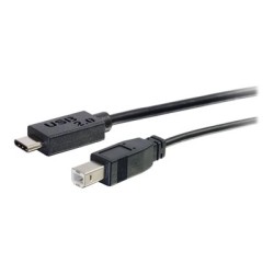 C2G 10ft USB C to USB B Cable - USB C 2.0 to USB B - M/M - USB kabel - USB typ B (M) do 24 pin USB-C (M) - USB 2.0 - 3.05 m