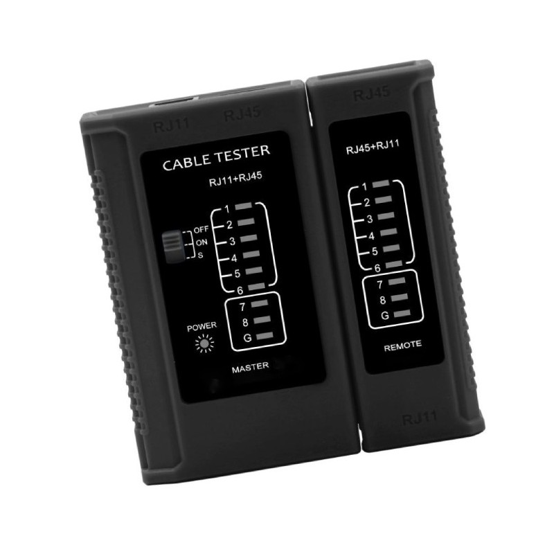 W-Star Tester UTP WS468BK, RJ45, RJ11, STP, Cat5e, Cat7, celočerný