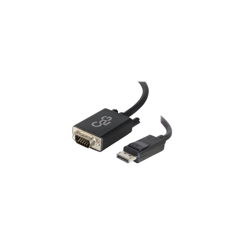 C2G 3ft DisplayPort to VGA Adapter Cable - M/M - Kabel DisplayPort - DisplayPort (M) do HD-15 (VGA) (M) - 91 cm - cerná
