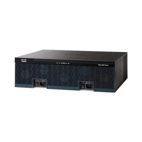 Cisco 3925E Security Bundle - Směrovač 1GbE - porty WAN: 4 - Lze montovat do rozvaděče - repasovaný