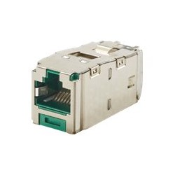 Panduit MINI-COM TX6 Plus Shielded Jack Module - Modul - CAT 6e - STP - RJ-45 - zelená