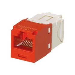 Panduit MINI-COM TX6 Plus - Modul - CAT 6 - UTP - červená - 1 port