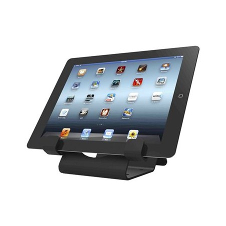 Compulocks Universal Tablet Holder with Coiled Cable Lock - Stojan - pro tablet - uzamykatelný - vysoce kvalitní hliník - černá