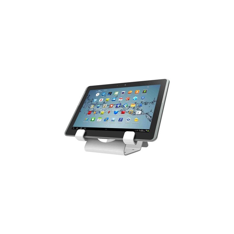Compulocks Universal Tablet Holder with Keyed Cable Lock - Stojan - pro tablet - uzamykatelný - vysoce kvalitní hliník - bílá