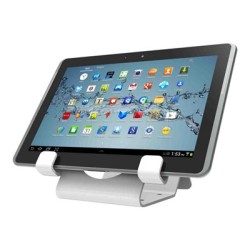 Compulocks Universal Tablet Holder with Coiled Cable Lock - Stojan - pro tablet - uzamykatelný - vysoce kvalitní hliník - bílá