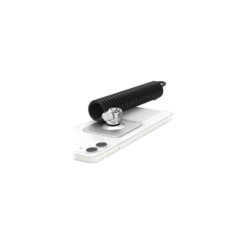 Compulocks Universal Tablet Lock with Keyed Coiled Cable Lock - Security cable lock plate pro tablet - černá