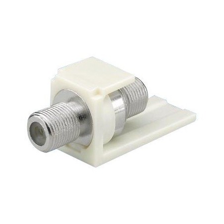 Panduit MINI-COM Self-Terminating F-Type Module - Modul - bílá - 1 port