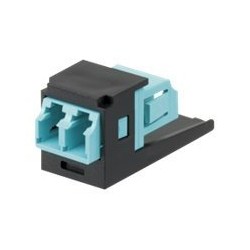 Panduit MINI-COM LC Sr./Sr. Fiber Optic Adapter Module - Modul - LC MM X 2 - cerná, vode - barva