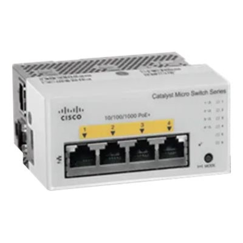 Cisco Catalyst Micro Switches CMICR-4PS - Přepínač - 4 x 10/100/1000 (4 PoE+) + 2 x SFP - pro připevnění na zeď