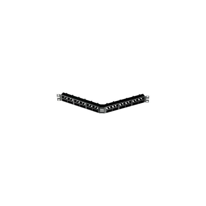 Panduit MINI-COM Shielded High-Density Modular Patch Panel - Propojovací panel - cerná - 1U - 19" - 48 portu