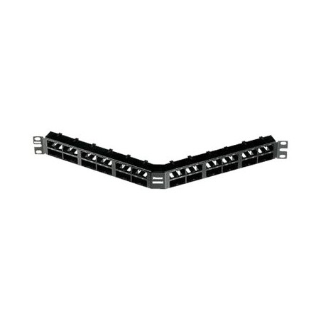 Panduit MINI-COM Shielded High-Density Modular Patch Panel - Propojovací panel - cerná - 1U - 19" - 48 portu