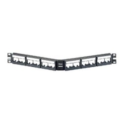 Panduit MINI-COM Modular Faceplate Patch Panels - Propojovací panel - 1U - 19" - 24 porty - pro P/N: PE2VD0896WH